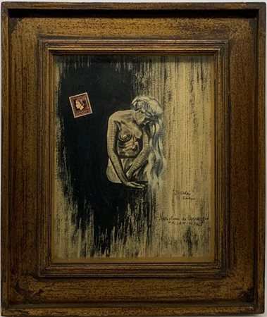 Mariolino da Caravaggio "2 valori - studio" 1968
tecnica mista su carta
cm 30x23