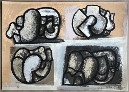 Pietro Cascella "Progetto per scultura" 1977
litografia a colori
cm 50x70
firmat