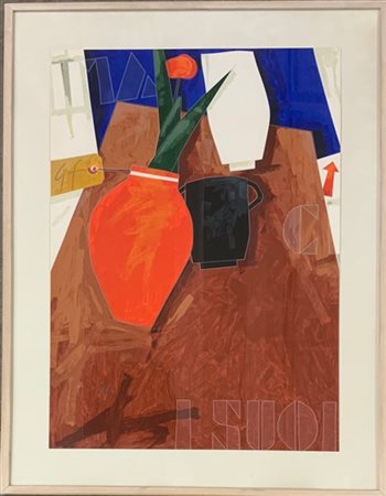 Emilio Tadini "Senza titolo" 
serigrafia a colori
cm 70x50
numerata 94/100 e fir