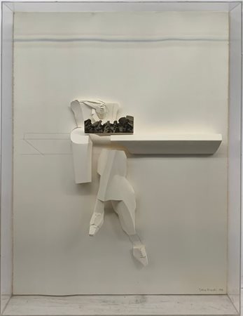 Gloria Argeles "Senza titolo" 1984
tecnica mista e collage su cartoncino
cm 77x5