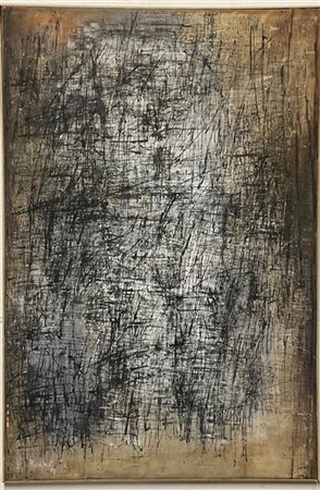 Ugo Recchi "Senza titolo" 1959
tecnica mista su carta applicata su tela
cm 102x6