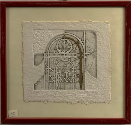 Walter Valentini "Senza titolo" 
acquaforte e stampa a secco
foglio cm 20x20,5
f