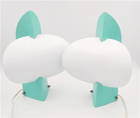 Samuel Parker Coppia di lampade da tavolo modello "Slamp". Produzione recente. M