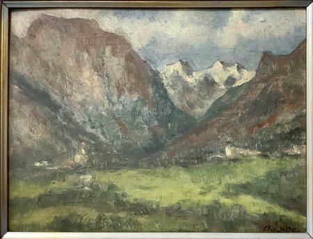 Lupo, Alessandro (1876-Torino 1953)  - Paesaggio montano