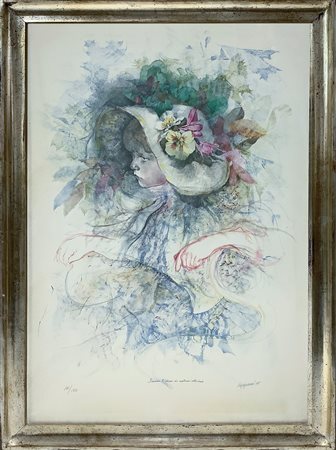 Vespignani, Renzo (Italian 1924-2001)  - Jeanne Killian in costume vittoriano