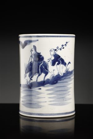  Arte Cinese - Portapennelli bitong in porcellana
Cina, dinastia Qing,  XVIII secolo.
