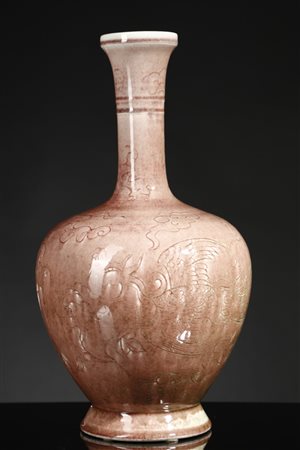  Arte Cinese - Vaso con invetriatura peachbloom
Cina, dinastia Qing, XIX secolo.