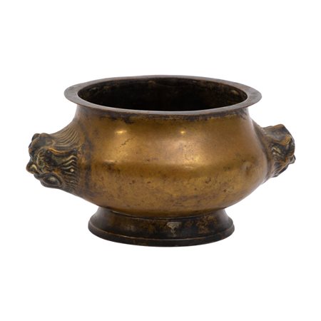 MANIFATTURA CINESE DEL XVIII SECOLO, Incensiere in ottone