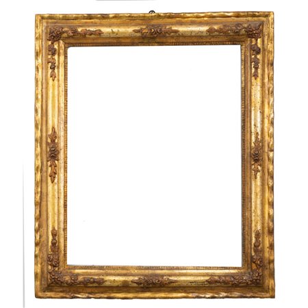 CORNICE a pagnotta in legno dorato ad argento a mecca