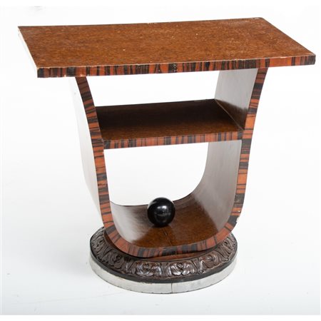 TAVOLINO Deco' in palissandro e radica di tuja.