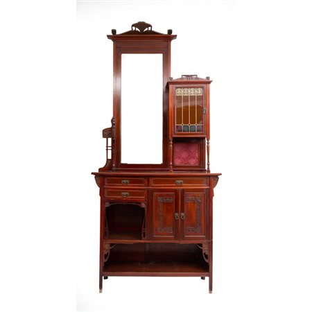 ETAGERE CON ALZATA Liberty in mogano