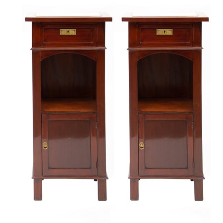 COPPIA COMODINI con piano in marmo