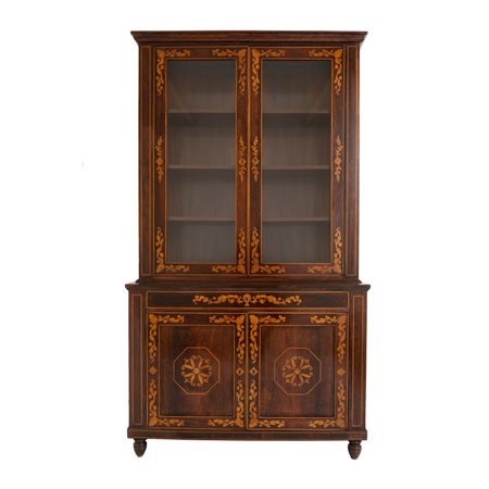 CREDENZA con vetrina in legno di palissandro