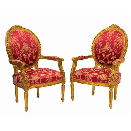 COPPIA DI POLTRONE stile Luigi XVI