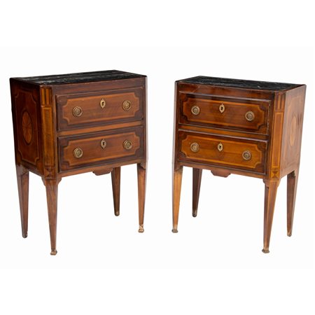 COPPIA DI COMODINI stile Luigi XVI
