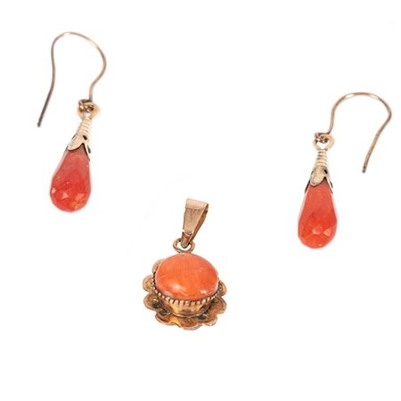 ORECCHINI E PENDENTE IN ORO GIALLO 9 KT