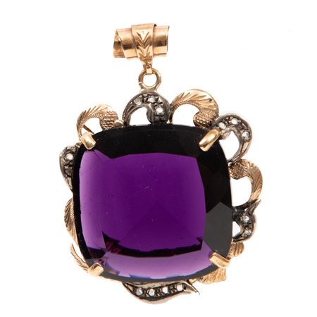 PENDENTE in oro giallo 9 KT e argento