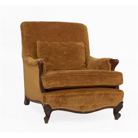 POLTRONA in legno di noce