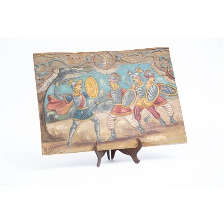 MANIFATTURA SICILIANA XX SECOLO, Elemento in legno dipinto