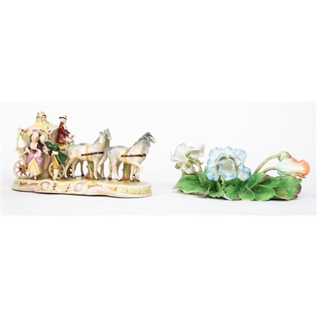 DUE SCULTURE in porcellana Capodimonte