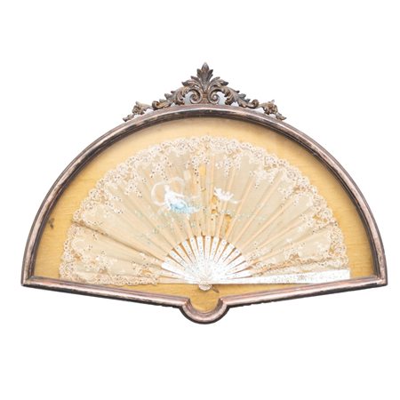 VENTAGLIO con pagina in seta