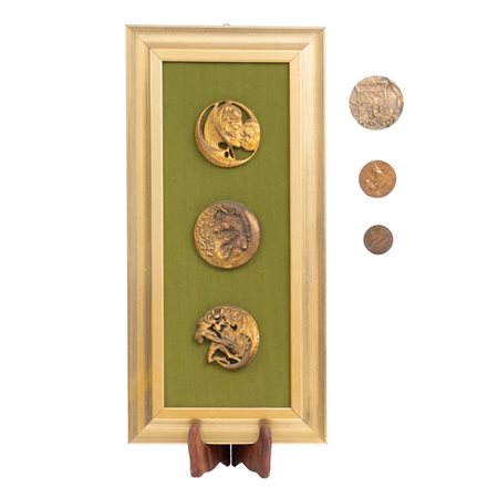 SEI MEDAGLIE IN BRONZO FIRMATE