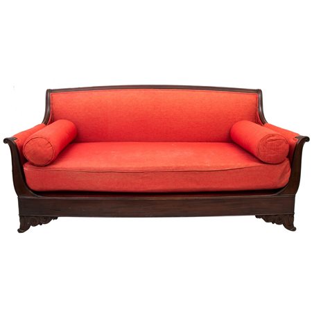 DIVANO Luigi Filippo in legno di mogano