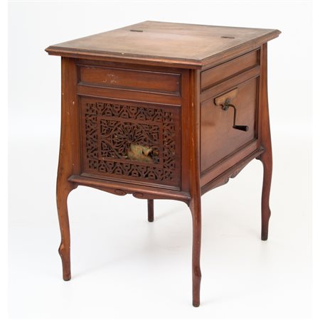 MOBILETTO in legno di mogano con grammofono