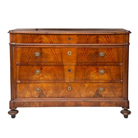 CASSETTONE a quattro cassetti in legno di noce