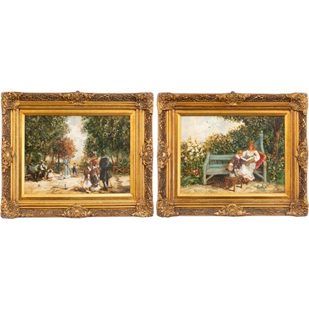 PITTORE DEL XX SECOLO 
Giardini e personaggi