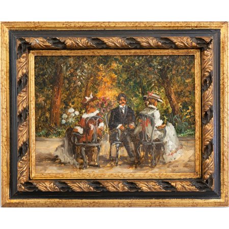 PITTORE DEL XX SECOLO 
Coppia oli su tela