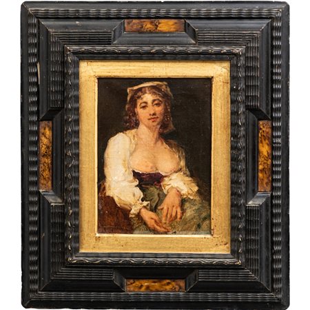 SCUOLA ITALIANA DEL XIX SECOLO 
Mezzo busto di popolana