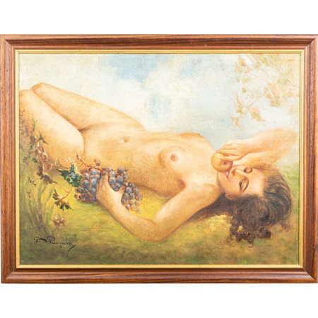 F. PECORARO (XX SECOLO) 
Nudo di donna distesa