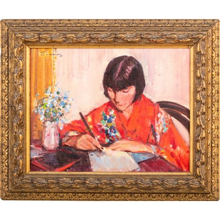 ANTONIO GUARINO, La lettera, Olio su tela applicata
La lettera