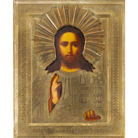 SCUOLA RUSSA DEL XIX SECOLO, Cristo, Icona