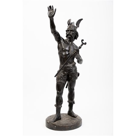 EMILE LAPORTE (Parigi 1858 - 1907) 
Ambiorix 
Bronzo