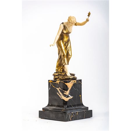 JOHANN PHILIPP FERDINAND PREISS, Scultura bronzo e avorio