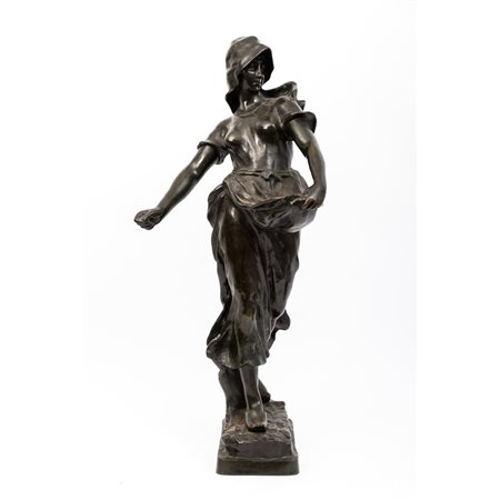 SCULTURA in bronzo raffigurante "Popolana"