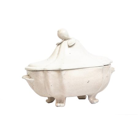 MANIFATTURA CAMPANA FINE XVIII SECOLO, Zuppiera in ceramica