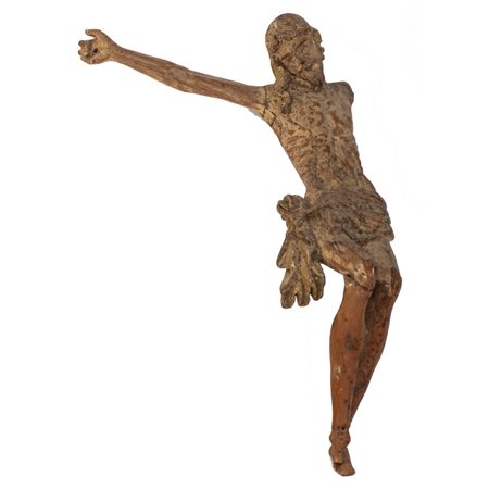 SCULTURA in legno laccato raffigurante "Cristo"