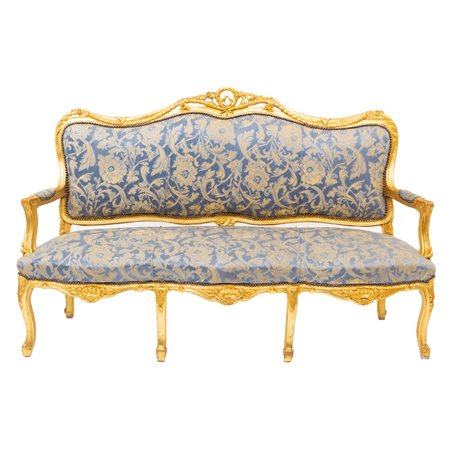 SALOTTO STILE LUIGI XV in legno dorato