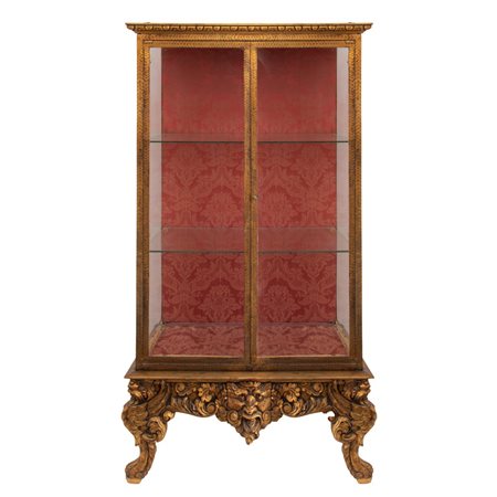 VETRINA a due ante in legno e ferro