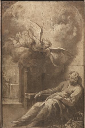 Scuola veneta, sec. XVIIIZACCARIA E L'ANGELOolio su carta applicata su...