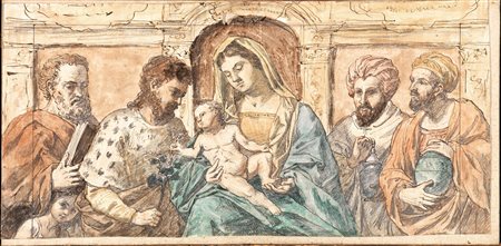 a) Scuola lombarda, sec. XVIIESTASI DI SANTA TERESApenna e inchiostro bruno...