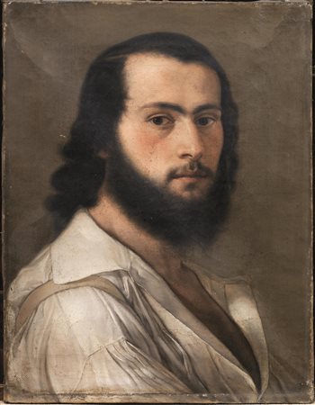 Scuola italiana, sec. XIXRITRATTO MASCHILEolio su tela, cm 50x40sul retro...