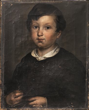 Scuola italiana, sec. XIXRITRATTO DI FANCIULLOolio su tela, cm 53x43 &nbsp;