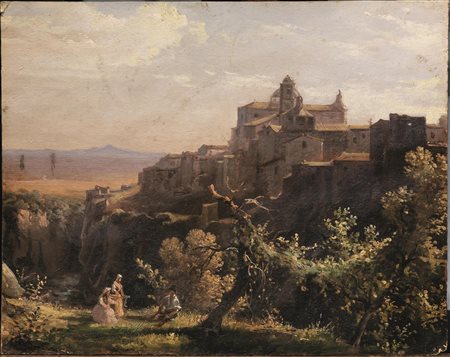 Giuseppe Bisi(Genova 1787 - Varese 1869)SACRO MONTE DI VARESEolio su...