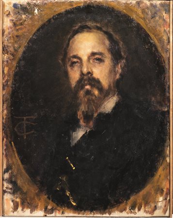 Tranquillo Cremona(Pavia 1837 - Milano 1878)RITRATTO DELL'AVVOCATO PIER...