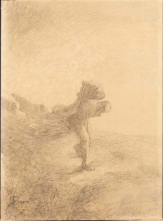 Giovanni Segantini(Arco, Trento 1858 - Schafberg 1899)L'ULTIMA FATICA DEL...