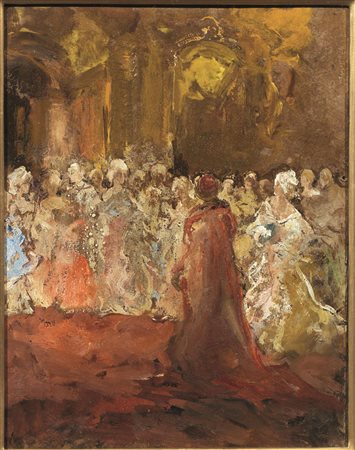 Pompeo Mariani(Monza 1857 - Bordighera 1927)IL CARDINALEolio su cartoncino,...